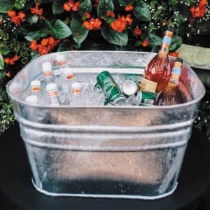 15.5 gal. Hot Dipped-Zinc Steel Square Tub