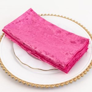 Fuchsia Crushed Velvet Napkin 20x20