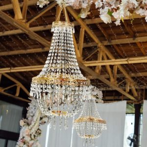 5' Empire Style Beaded Chandelier