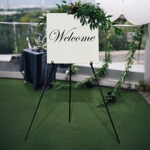 Metal Black Easel for Signs and Flip Charts