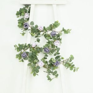 6' Purple Silk Floral Garland