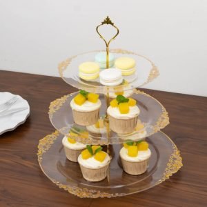 Clear and Gold Cupcake Holder