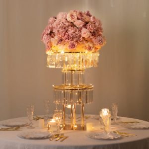 Gold Chandelier Centerpiece