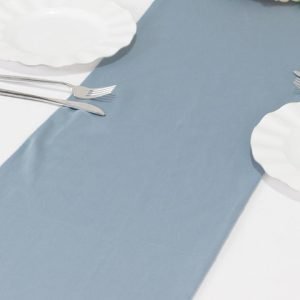 Dusty Blue Polyester Table Runner 12"x108"