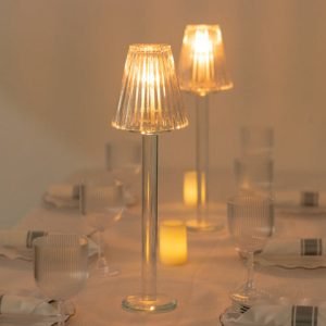 Vintage Clear Crystal Glass Candle Holder