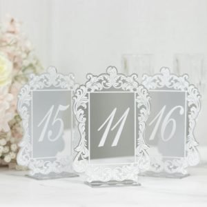 Silver Acrylic Table Numbers
